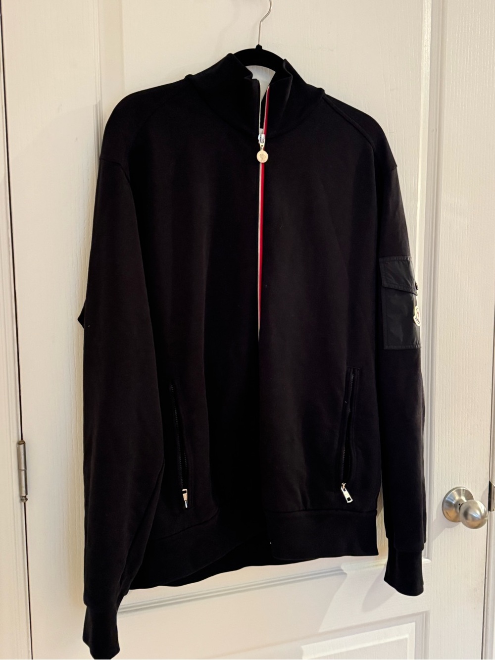 Moncler Black Men's Zip-Up Hoodie Sweater
